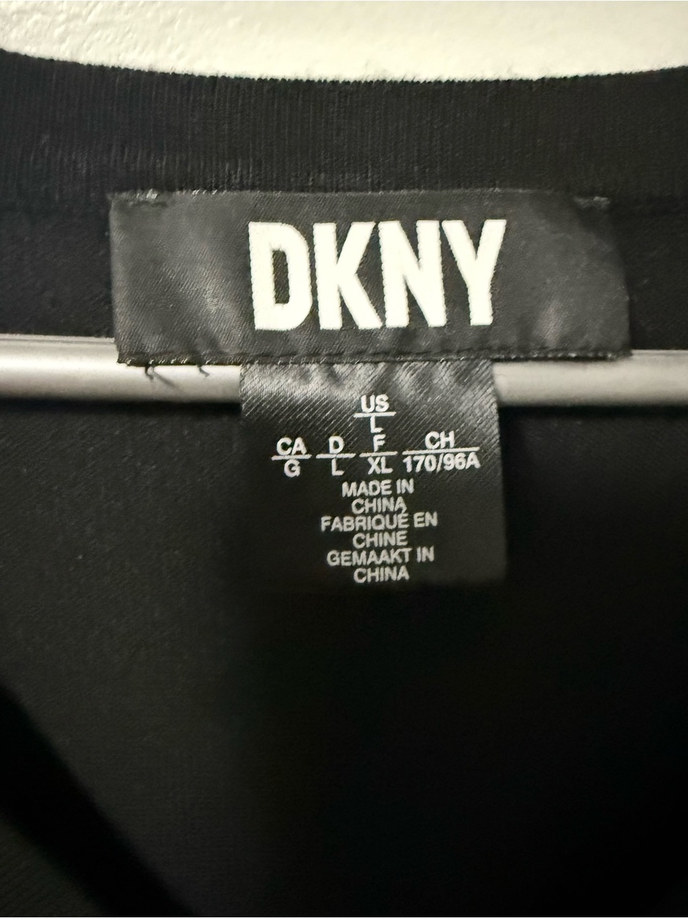 DKNY Black Top with puffed sleeves